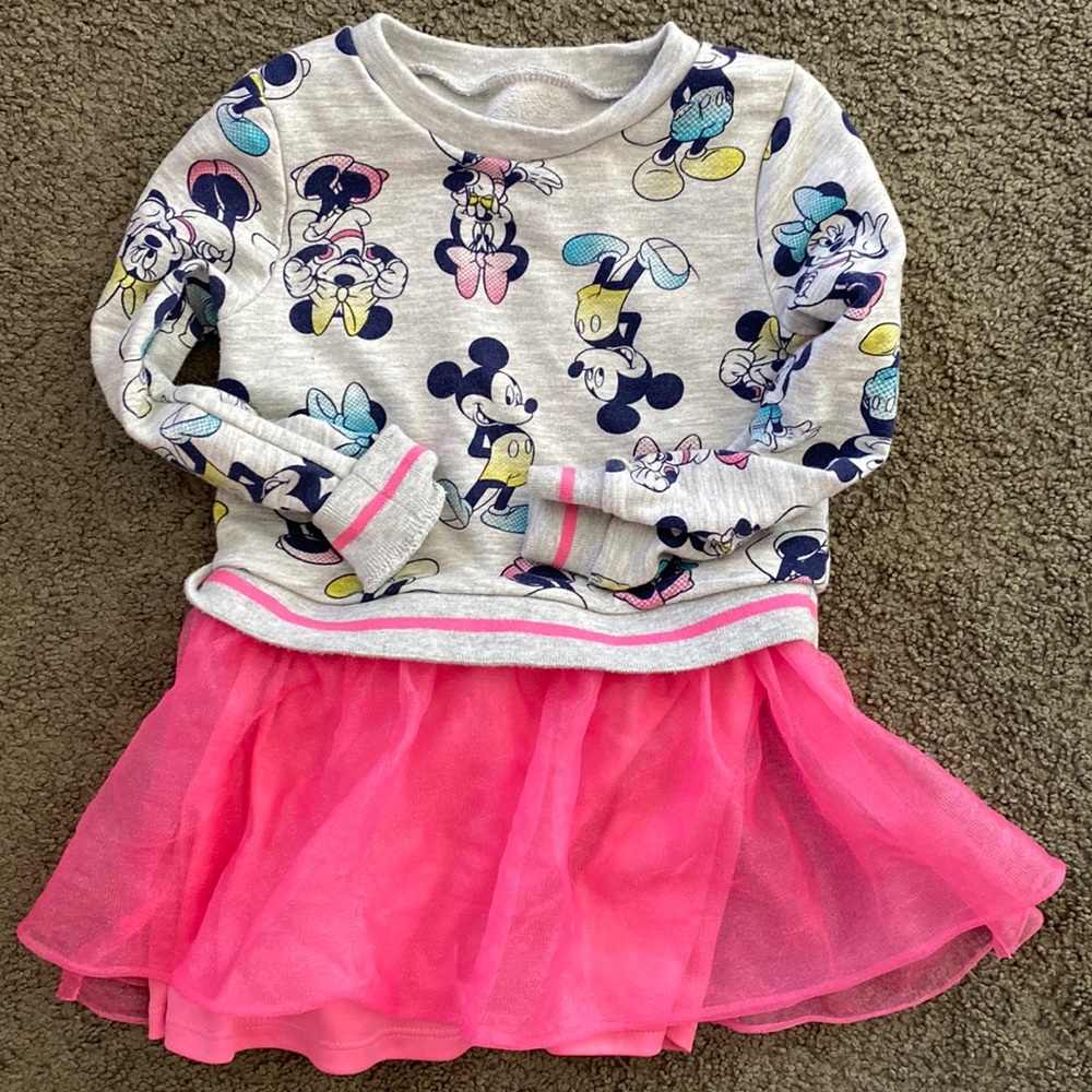 Disney sweatshirt dress with attached tutu bottom size 4t